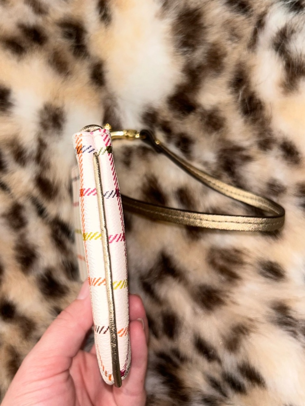 COACH Peyton Tattersall Plaid Coated Canvas Wristlet -NWOT- - Picture 8 of 16